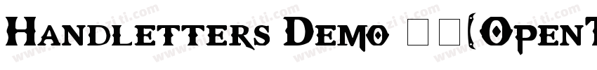 Handletters Demo 常规(OpenType TrueTy字体转换